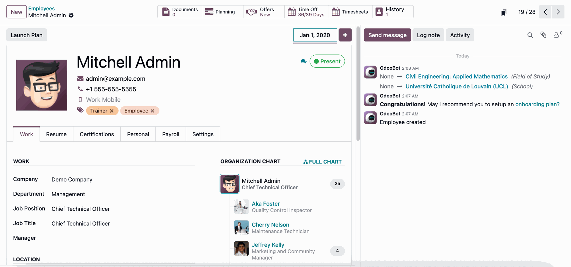 Automatisation des processus RH avec Odoo
